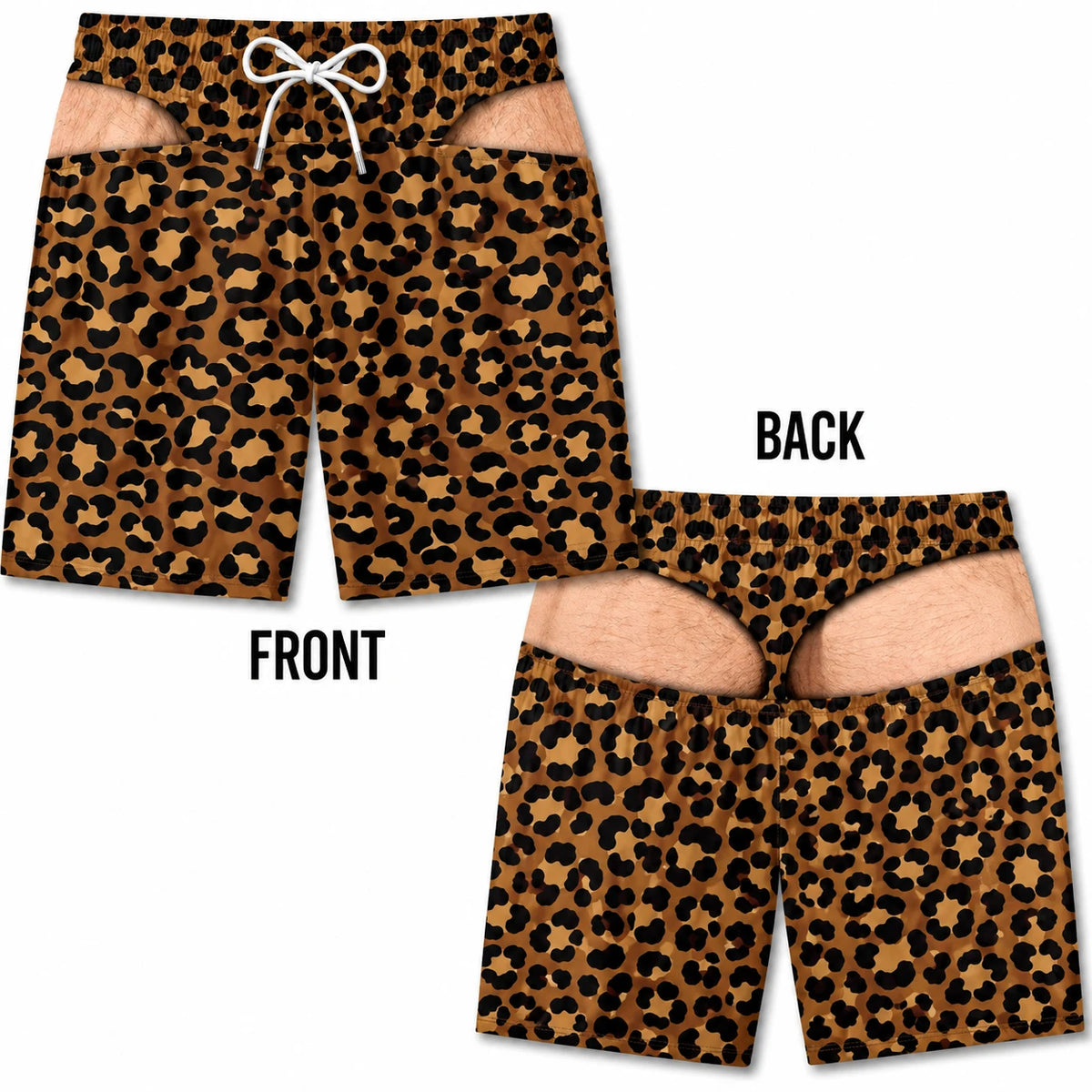 Butt Kidding™ — Illusion Print Swim Trunks