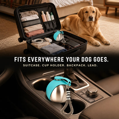 Portable Dog Water Bottle with Bowl