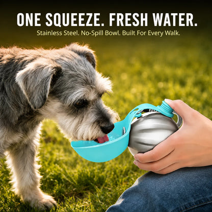 Portable Dog Water Bottle with Bowl