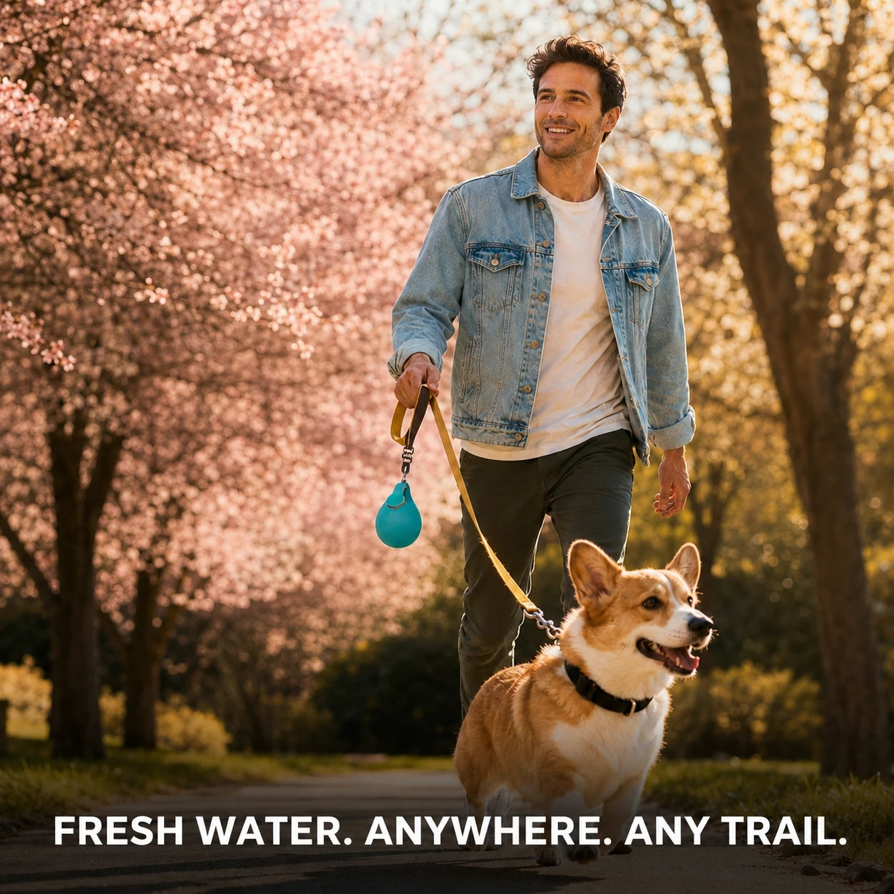 Portable Dog Water Bottle with Bowl