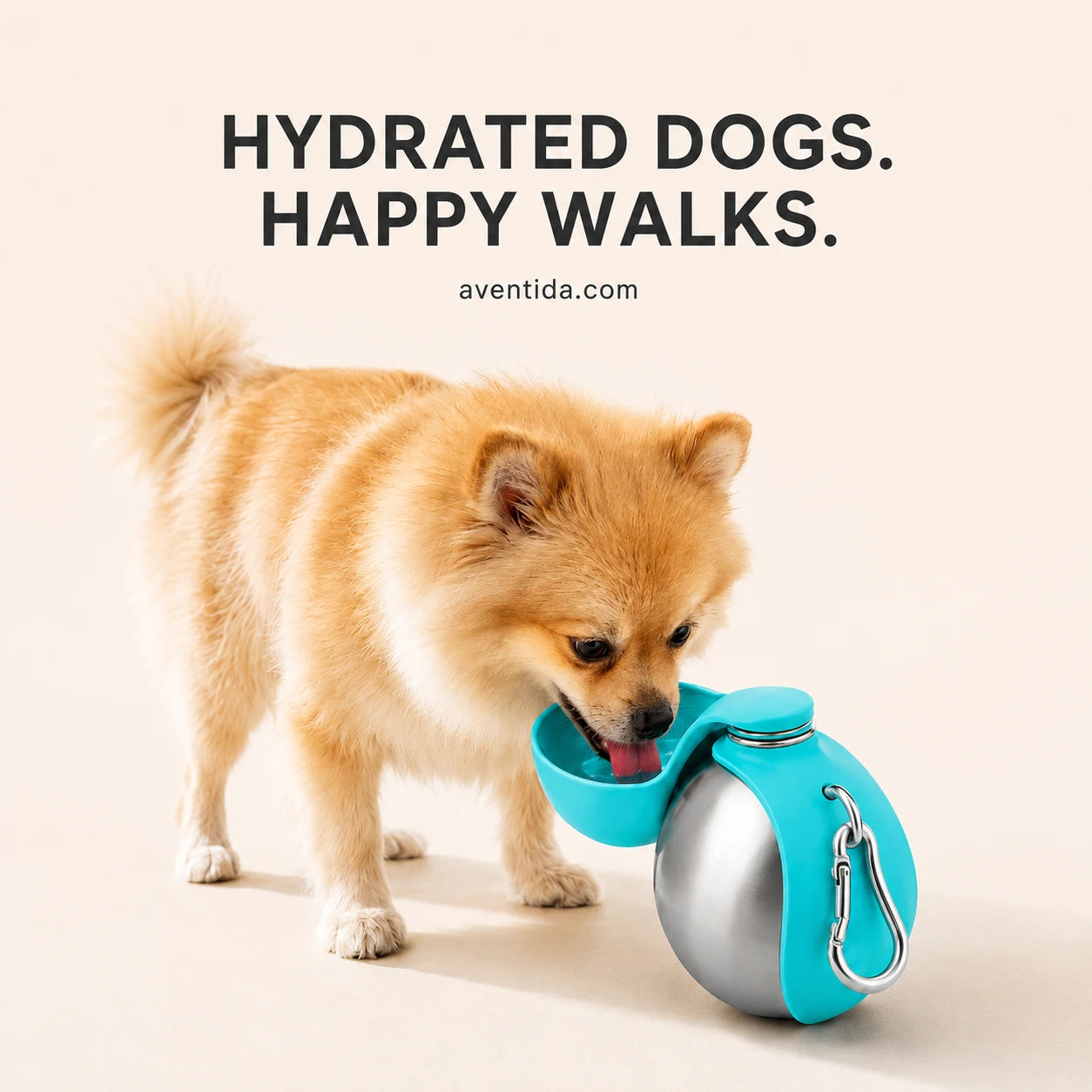 Portable Dog Water Bottle with Bowl