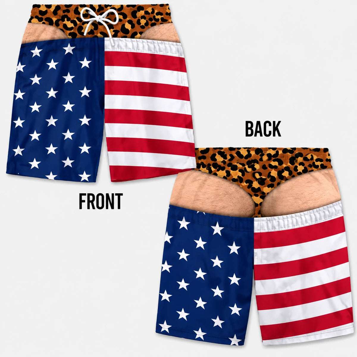 Butt Kidding™ — Illusion Print Swim Trunks
